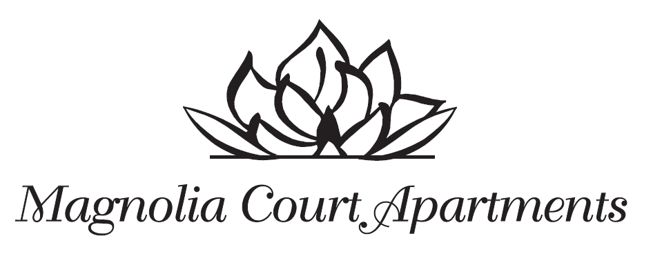 A logo for Magnolia Court Apartments is displayed.
